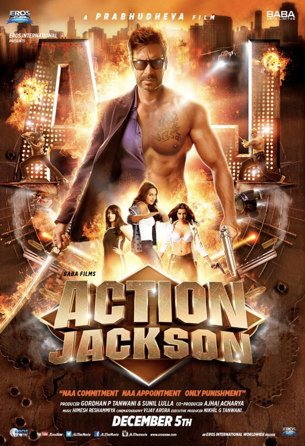Action Jackson official poster featuring Rajesh Khattar