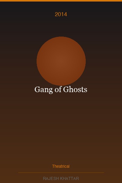 Gang of Ghosts official poster featuring Rajesh Khattar