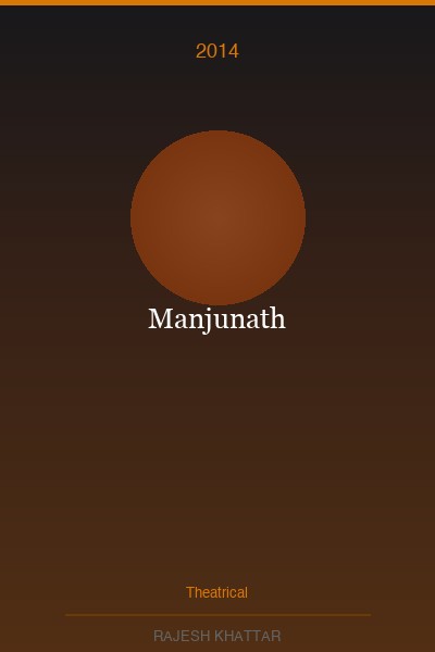 Manjunath official poster featuring Rajesh Khattar