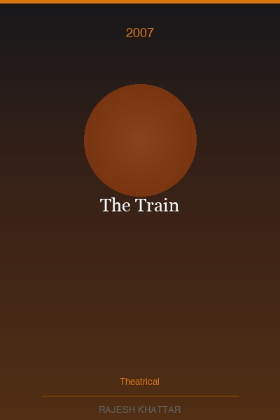 The Train official poster featuring Rajesh Khattar